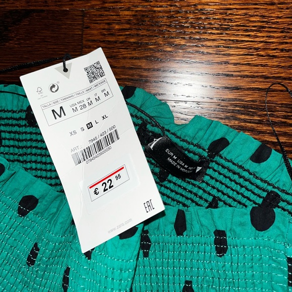 Zara Green and black Skirt size M NWT - Picture 5 of 5